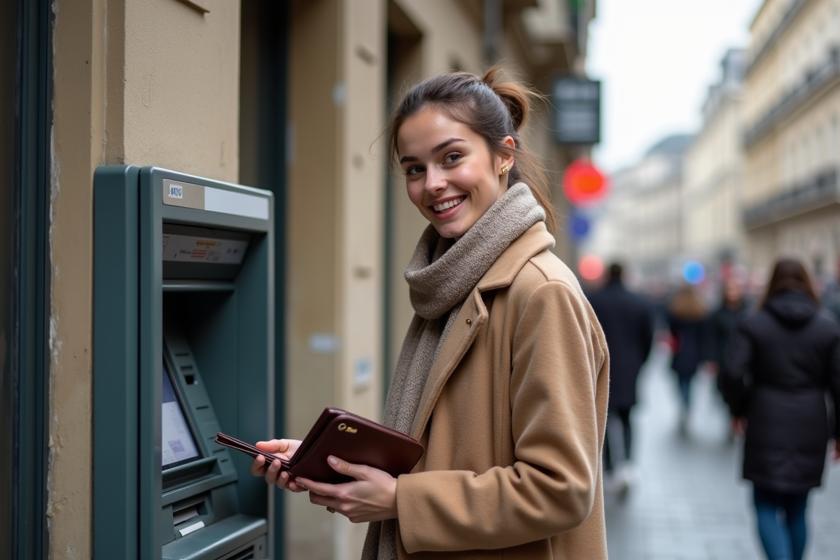 Femme retirant de l
