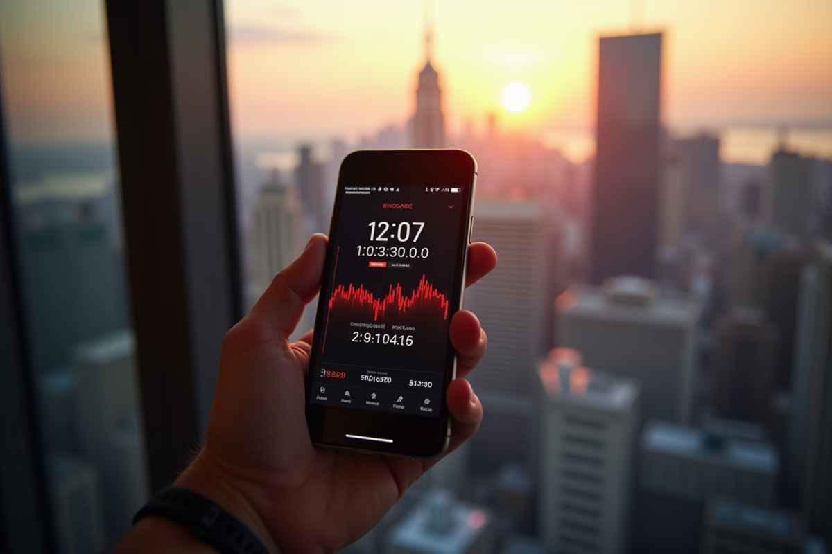 Smartphone affichant l